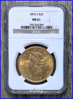 1895S Gold Double Eagle NGC MS61