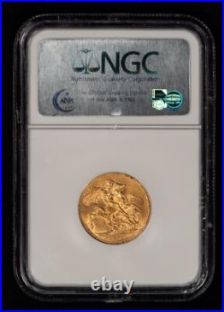 1896 Great Britain Sovereign Gold Coin NGC AU 50 0.2355 AGW SKU-G4337