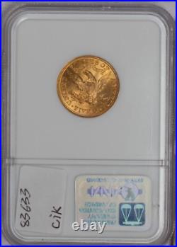 1900 Gold Liberty Head $5 NGC MS64. P. Q. + Older NGC holder