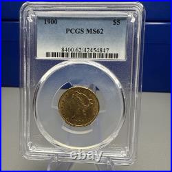 1900 LIBERTY HEAD HALF EAGLE $5 GOLD NGC MS62 FREE SHIPPING! Investment Coin