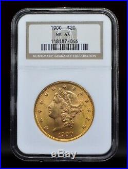 1900 NGC MS63 $20 Liberty Head Double Eagle Gold Coin 119DUD