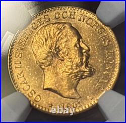 1901 Eb Sweden Gold 10 Kronor Ngc Ms65 Oscar II