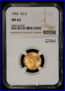 1902 $2.50 Liberty Head Gold Quarter Eagle Eye Appeal NGC MS 63 SKU-G3201 1902 $2.50 Liberty Head Gold Quarter Eagle Eye Appeal NGC MS 63 SKU-G3201