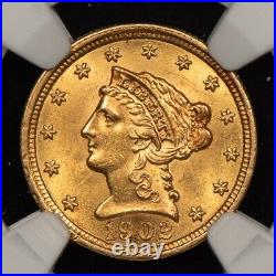 1902 $2.50 Liberty Head Gold Quarter Eagle Eye Appeal NGC MS 63 SKU-G3201 1902 $2.50 Liberty Head Gold Quarter Eagle Eye Appeal NGC MS 63 SKU-G3201