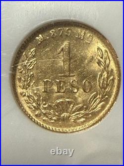 1903MO M Mexico G1P. Gold 1 Peso Coin NGC MS63