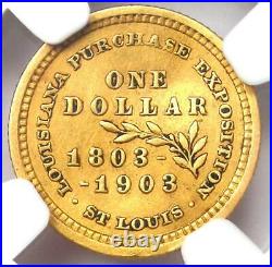 1903 Jefferson Louisiana Gold Dollar G$1 Certified NGC XF Details Rare Coin