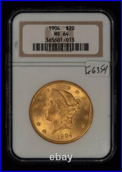 1904 $20 Liberty Head Gold Double Eagle NGC MS 64 SKU-G6354
