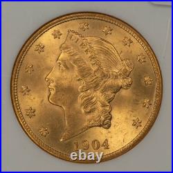 1904 $20 Liberty Head Gold Double Eagle NGC MS 64 SKU-G6354