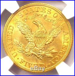 1904 Liberty Gold Half Eagle $5 Coin Certified NGC MS61 (UNC BU) Rare Coin