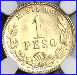 1904-Mo NGC MS 65 Mexico Gold 1 Peso Coin Only 9845 Minted (19102701D)
