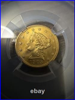 1905 Liberty Head Quarter Eagle $2.5 Gold Ngc Ms66
