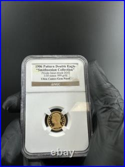 1906 Pattern Double Eagle 1/10 oz. 999 Gold Smithsonian Collection (CAE) 1906 Pattern Double Eagle 1/10 oz. 999 Gold Smithsonian Collection (CAE)