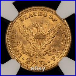 1907 G$2.50 Liberty Head Gold Quarter Eagle Frosty PQ NGC MS 64 SKU-G5722