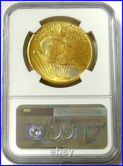 1907 Gold $20 Saint Gaudens Double Eagle Coin Ngc Mint State 63