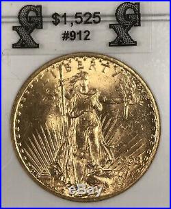 1908 Saint-Gaudens Double Eagle $20 Gold Coin NGC MS63