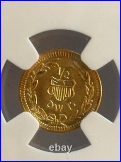 1909 Alaska Yukon Pacific Expo Gold 1/2 DWT Hart's NGC Uncirculated