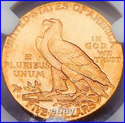 1909-D $5 Gold Indian NGC MS63 CAC Half Eagle 511003