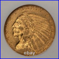 1909 G$2.50 Indian Head Gold Quarter Eagle Luster NGC MS 62 SKU-G6301