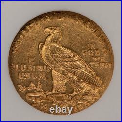 1909 G$2.50 Indian Head Gold Quarter Eagle Luster NGC MS 62 SKU-G6301