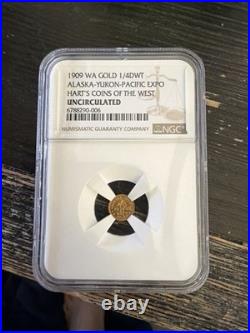 1909 WA Gold 1/2 DWT Alaska-Yukon-Pacific Expo Hart's Coins of the West NGC