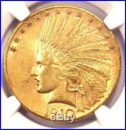 1910-S Indian Gold Eagle $10 (San Francisco Coin) Certified NGC AU55 Rare