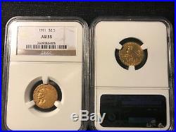 1911 $2.5 Gold Eagle A/U 55