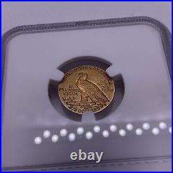 1911 $2.5 Gold Indian Head Gold Coin NGC AU55