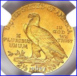 1911-D Indian Gold Quarter Eagle $2.50 Coin (Weak D) NGC XF40 Key Date