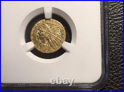 1912 21/2 Indian Gold Coin NGC AU Details Removed From Jewelery
