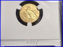 1912 21/2 Indian Gold Coin NGC AU Details Removed From Jewelery