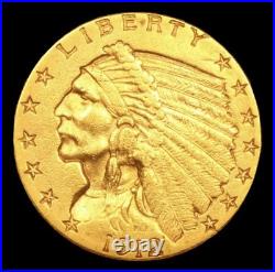 1912 $2.50 Gold Indian MS62 Graded SEGS Beautiful Gold Coin