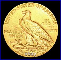1912 $2.50 Gold Indian MS62 Graded SEGS Beautiful Gold Coin