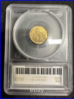 1912 $2.50 Gold Indian MS62 Graded SEGS Beautiful Gold Coin