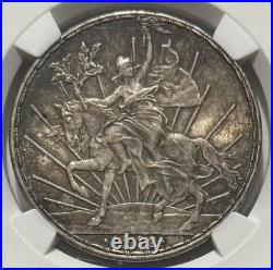 1912 Mexico Peso Beautiful Coin NGC AU 58 Clave Date