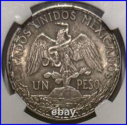 1912 Mexico Peso Beautiful Coin NGC AU 58 Clave Date