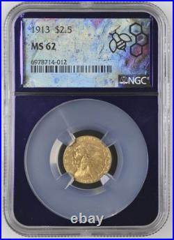 1913 $5 Indian Head Half Eagle NGC MS62 Custom Purple Core Slab 012 1913 $5 Indian Head Half Eagle NGC MS62 Custom Purple Core Slab 012
