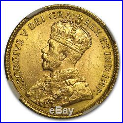 1913 Canada Gold $5 MS-63 NGC SKU#180459