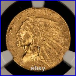 1913 G$2.50 Indian Head Gold Quarter Eagle Better Date NGC MS 61 SKU-G5604
