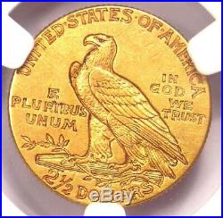 1913 Indian Gold Quarter Eagle $2.50 Coin Certified NGC AU55 Rare Coin