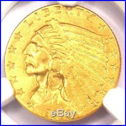 1913 Indian Gold Quarter Eagle $2.50 Coin NGC Uncirculated Details (UNC MS)