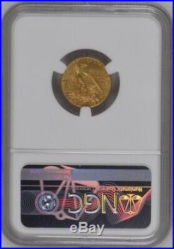 1913 Us $2.5 Indian Head Gold Quarter Eagle Ms61 Ngc