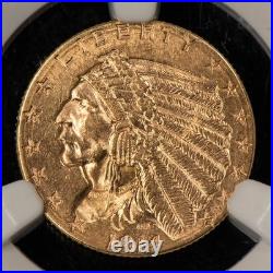 1914-D G$2.50 Indian Head Gold Quarter Eagle Luster NGC MS 61 SKU-G6307