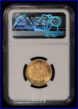 1914-G Germany 20 Mark Gold Coin Baden 0.2305 AGW NGC MS 61 SKU-G3898