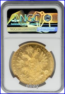 1915 Austria Gold 4 Ducat Restrike. 4438 AGW MS67 NGC 950626-1