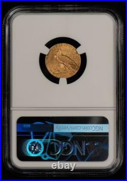 1915 G$2.50 Indian Head Gold Quarter Eagle NGC MS 62 VIDEO SKU-G5803