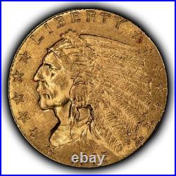 1915 G$2.50 Indian Head Gold Quarter Eagle NGC MS 62 VIDEO SKU-G5803