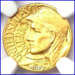 1915-S Panama Pacific Gold Dollar G$1 Coin Certified NGC MS64 (BU UNC) Rare