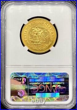 1917 Gold 20 Pesos Mexico Viente Pesos NGC MS62 Aztec Calendar Coin KEY DATE