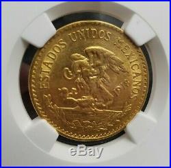 1918 Mexico gold 20 pesos NGC certified AU55