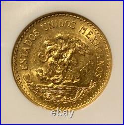 1919 Mexico 20 Pesos Gold Coin Ngc Au58scarce Year